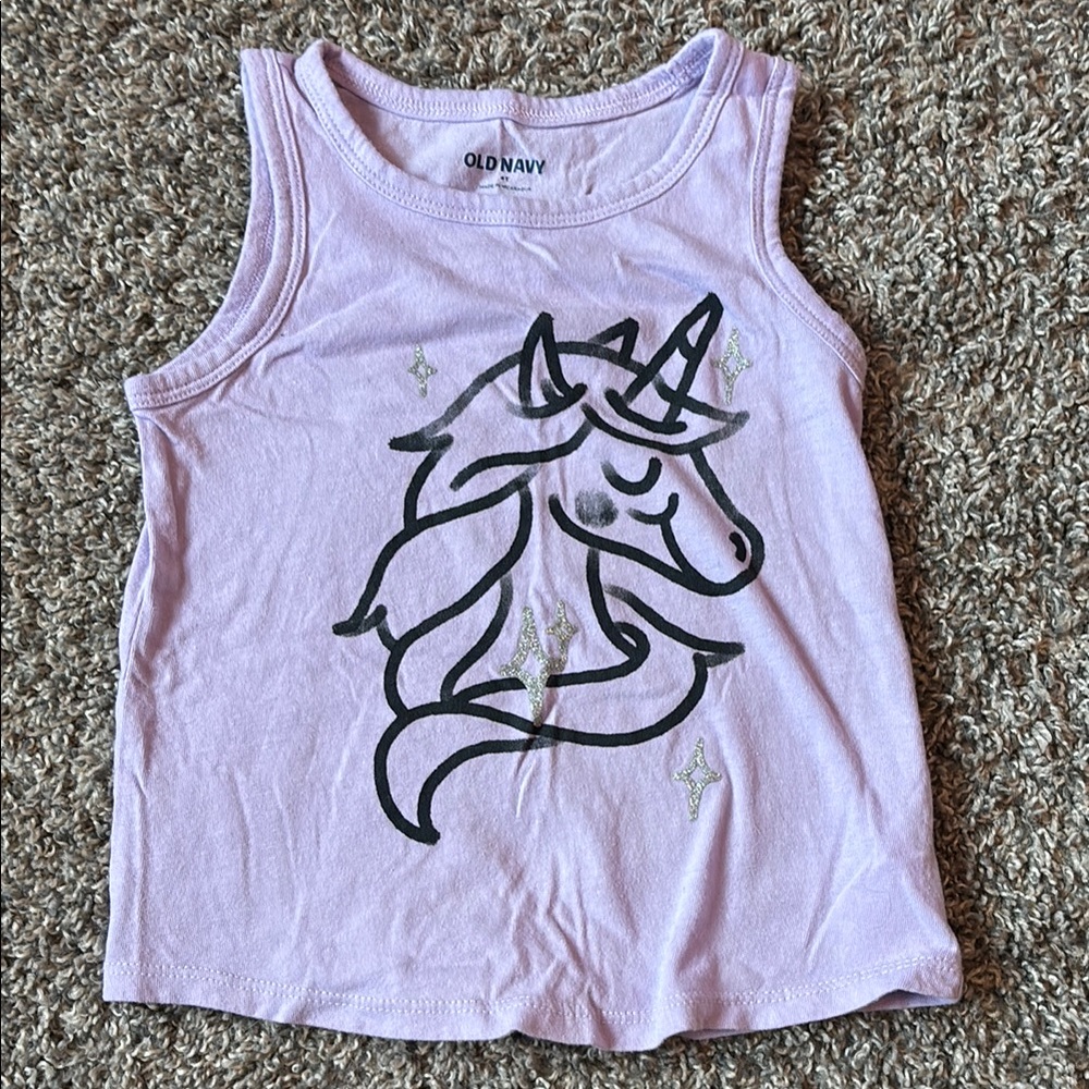 Old Navy Purple Unicorn Tank Top